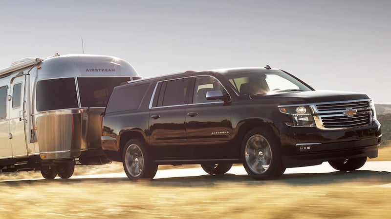 2019 Chevy Suburban towing camper
