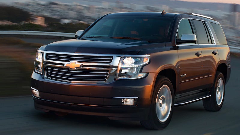 2019 Chevy Tahoe on road